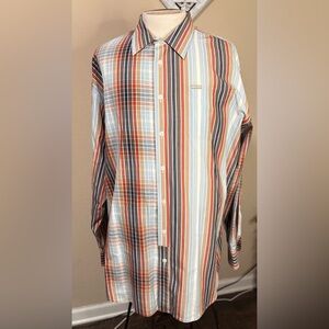 Vintage ENYCE Shirt Mens Big N Tall Multicolor Casual Long Sleeve Button Down